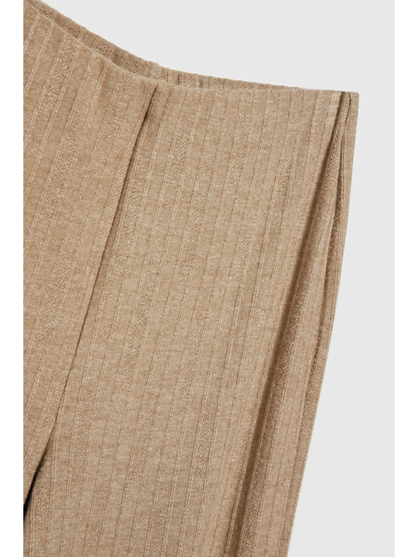 Moodo Bordázott fémszálas bézs nadrág Moodo