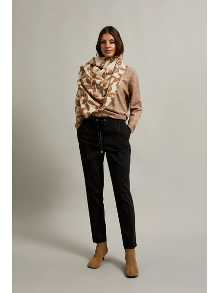 Moodo Fekete egyenes szárú nadrág övvel Moodo