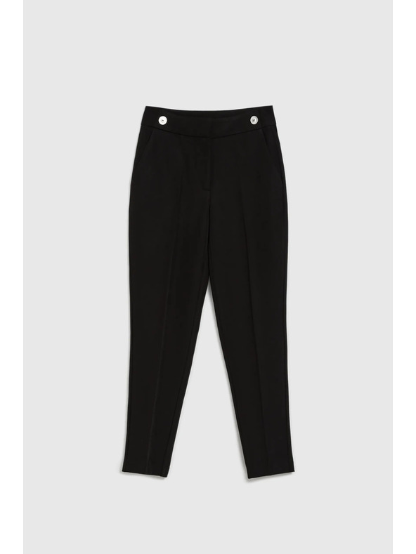 Moodo Elegáns fekete slim nadrág Moodo