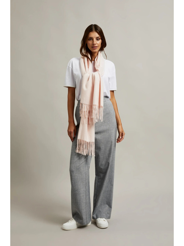 Moodo Sima rózsaszín sál rojtokkal Moodo