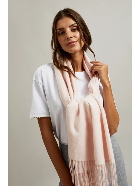 Moodo Sima rózsaszín sál rojtokkal Moodo