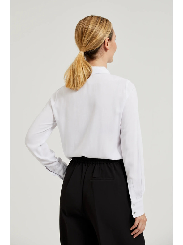 Moodo Viszkóz ing gallérral fehér Moodo