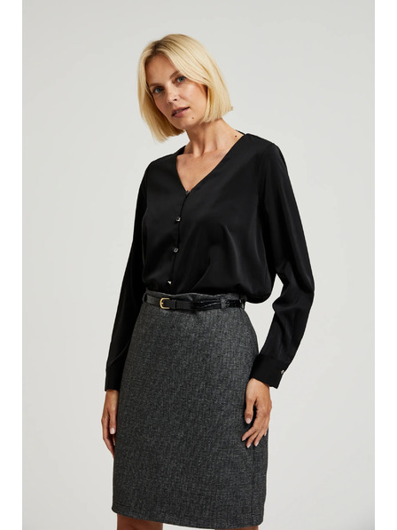 Moodo Sima ing díszgombokkal fekete Moodo