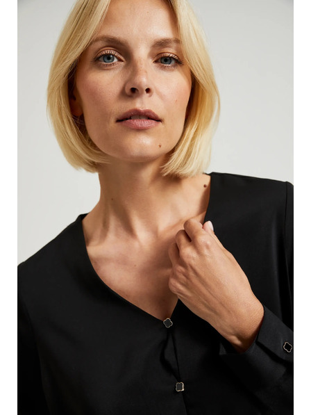 Moodo Sima ing díszgombokkal fekete Moodo