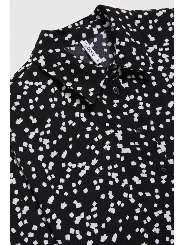 Moodo Fekete ing mintával gallérral Moodo