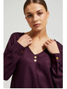 Moodo V-nyakú ing díszgombokkal lila Moodo