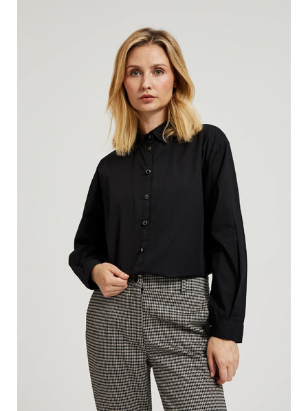 Moodo Sima hosszú ujjú ing fekete Moodo