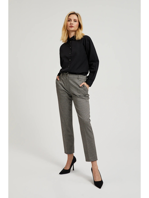 Moodo Sima hosszú ujjú ing fekete Moodo