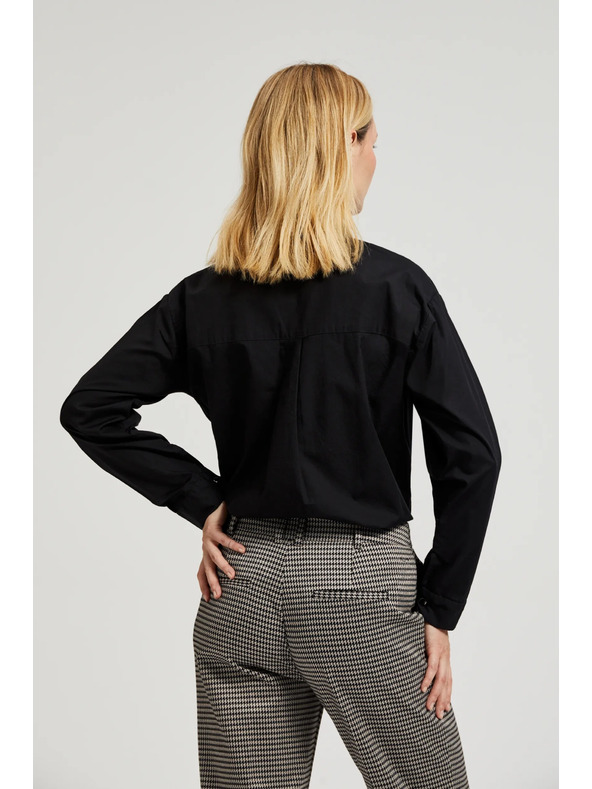 Moodo Sima hosszú ujjú ing fekete Moodo