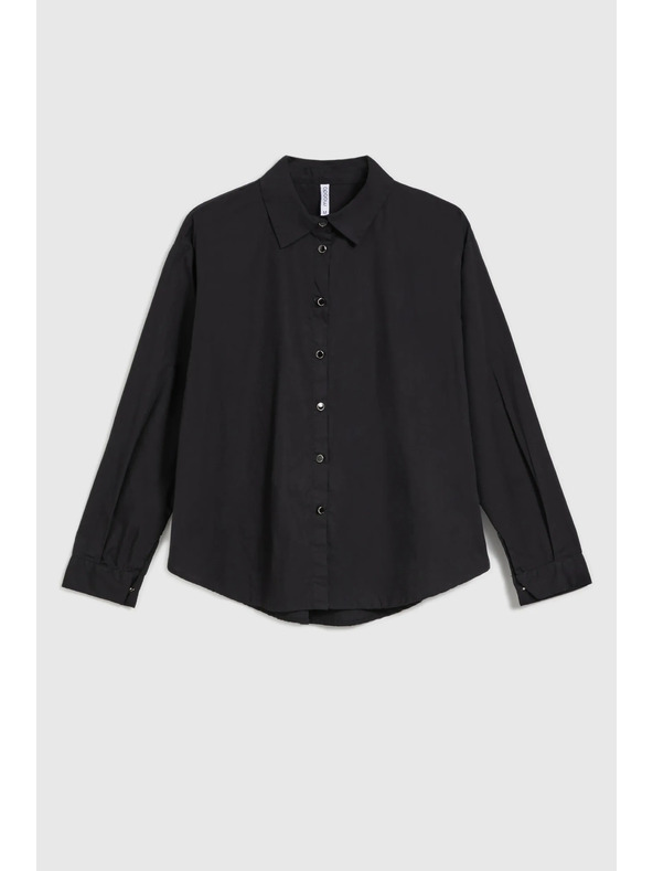 Moodo Sima hosszú ujjú ing fekete Moodo