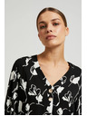 Moodo Fekete ing virágmintával Moodo