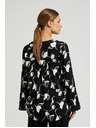 Moodo Fekete ing virágmintával Moodo