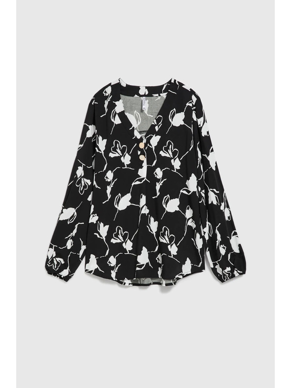 Moodo Fekete ing virágmintával Moodo