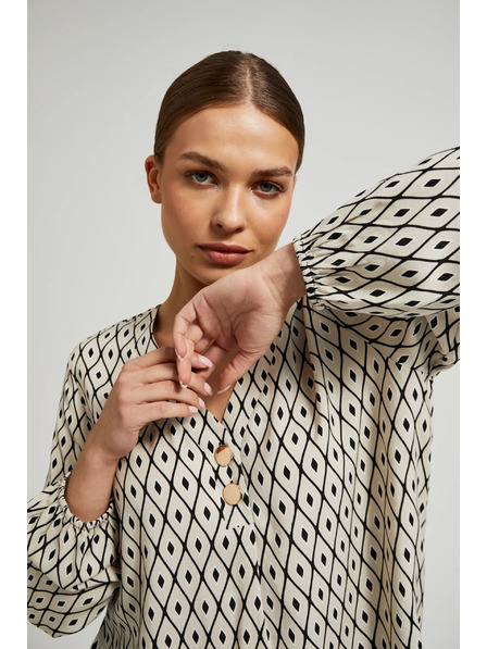 Moodo Mintás ing díszgombokkal Moodo