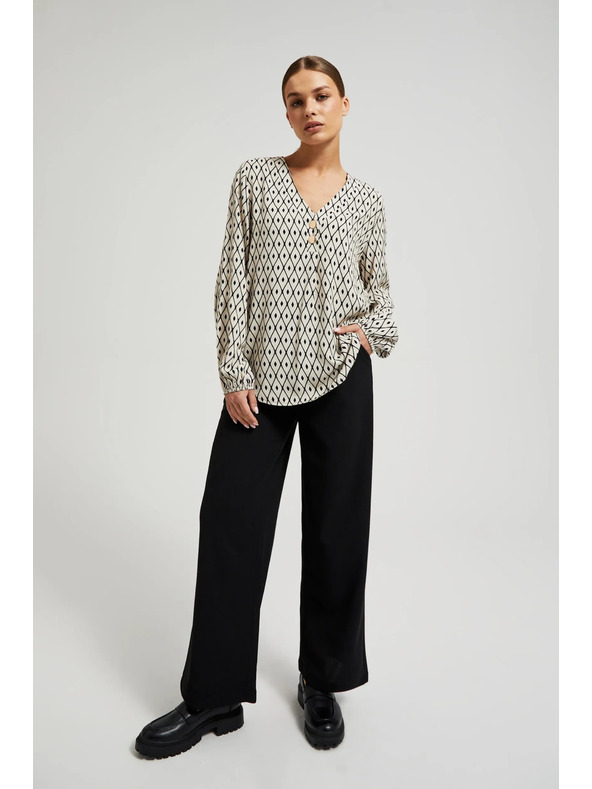 Moodo Mintás ing díszgombokkal Moodo