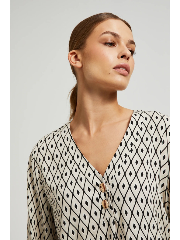 Moodo Mintás ing díszgombokkal Moodo