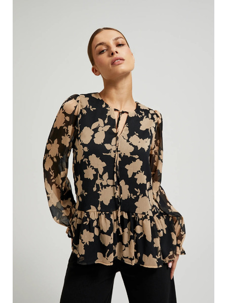 Moodo Fekete ing bézs mintával Moodo