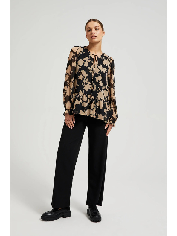 Moodo Fekete ing bézs mintával Moodo