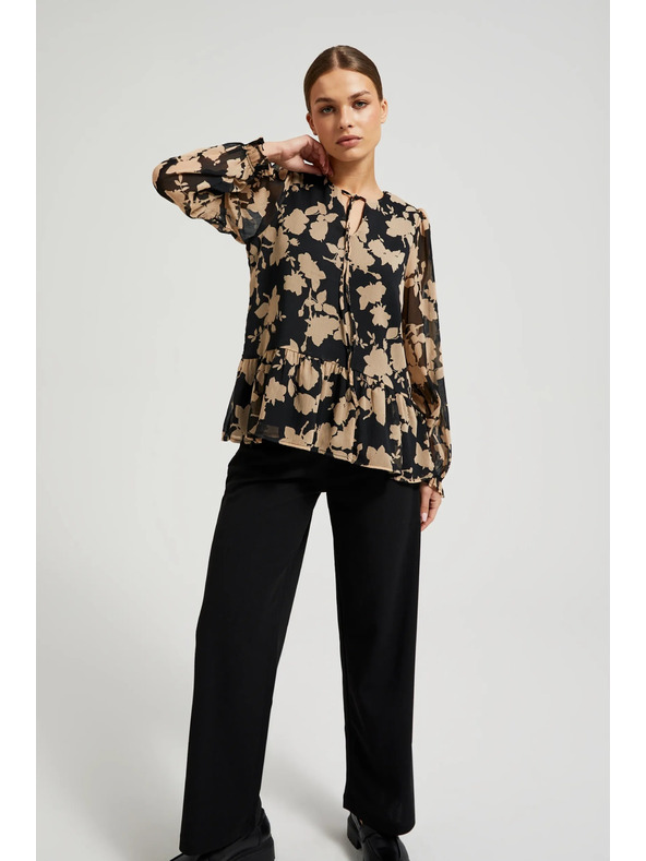 Moodo Fekete ing bézs mintával Moodo