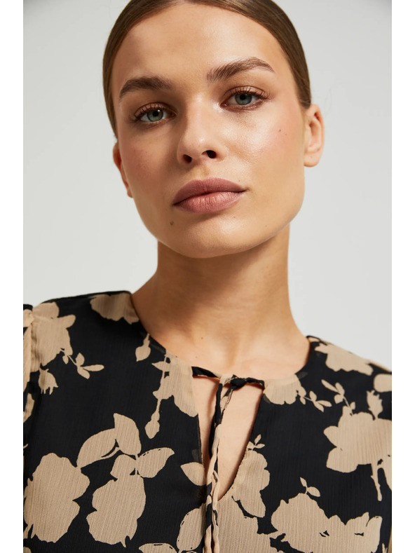 Moodo Fekete ing bézs mintával Moodo