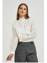 Moodo Pamut blúz fodrokkal fehér Moodo