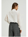 Moodo Pamut blúz fodrokkal fehér Moodo