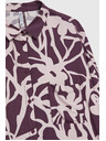 Moodo Virágmintás viszkóz ing lila Moodo