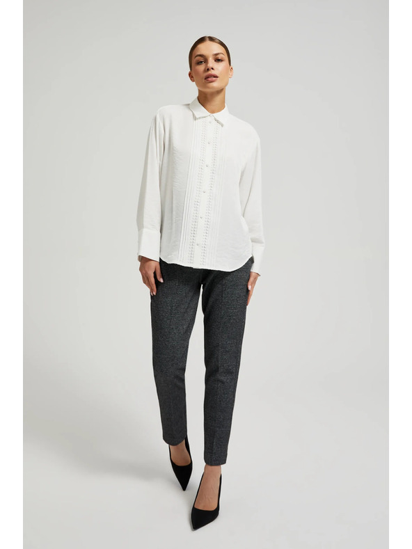 Moodo Elegáns viszkóz ing fehér Moodo