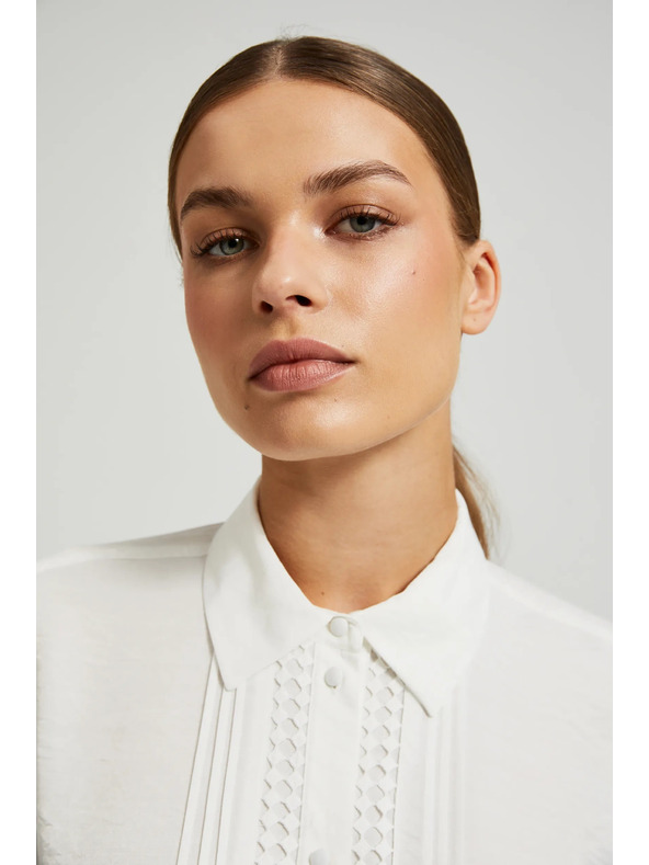 Moodo Elegáns viszkóz ing fehér Moodo