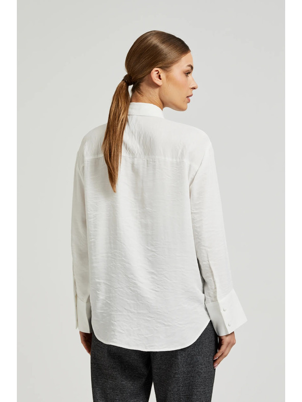 Moodo Elegáns viszkóz ing fehér Moodo