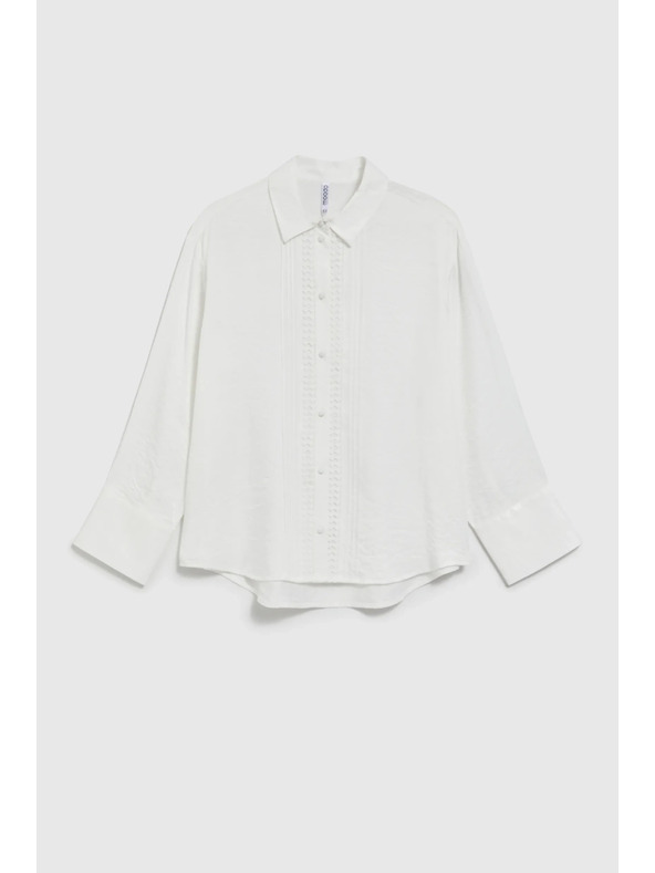 Moodo Elegáns viszkóz ing fehér Moodo