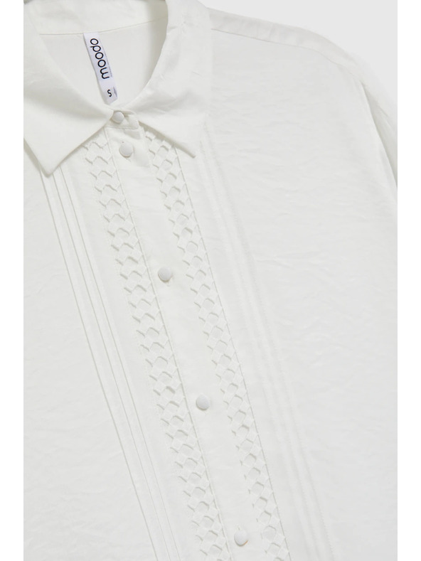 Moodo Elegáns viszkóz ing fehér Moodo