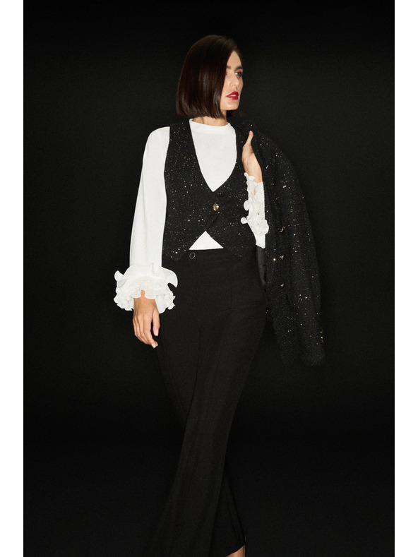 Moodo Fehér ing fodros ujjakkal Moodo