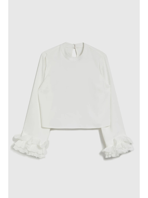 Moodo Fehér ing fodros ujjakkal Moodo