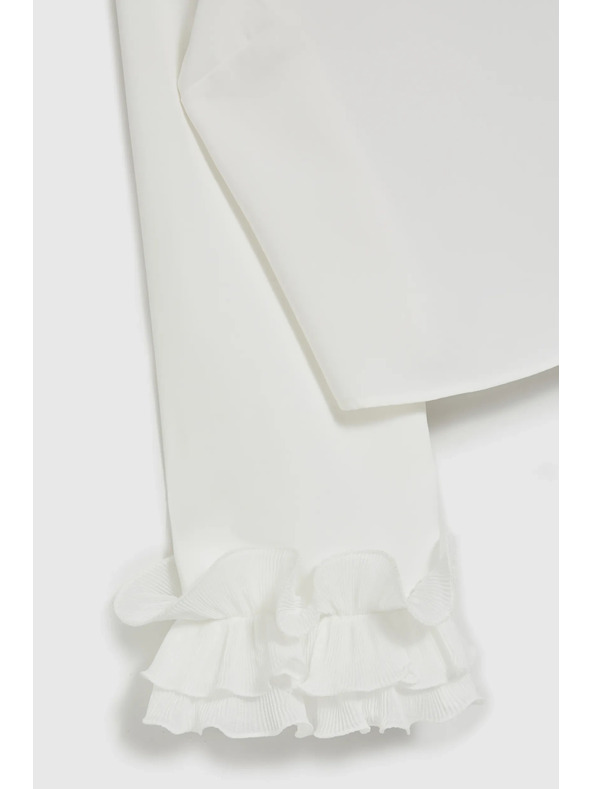 Moodo Fehér ing fodros ujjakkal Moodo