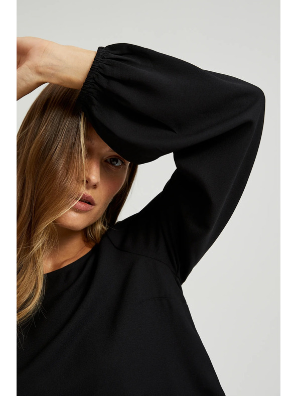 Moodo Fekete csipkés ing habos ujjakkal Moodo