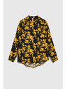 Moodo Viszkóz ing mintával és gallérral sárga Moodo