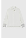 Moodo Fehér ing flitteres mandzsettával Moodo