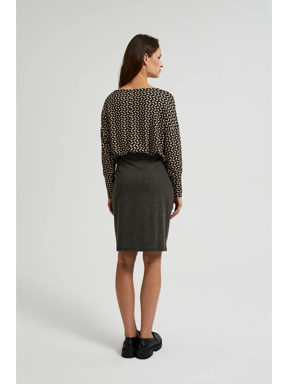 Moodo Metálszálas ceruza szoknya fekete Moodo