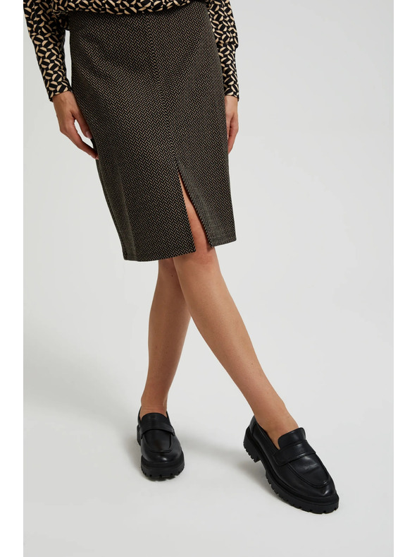 Moodo Metálszálas ceruza szoknya fekete Moodo