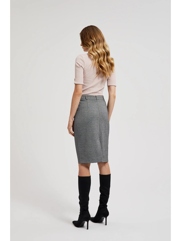 Moodo Elegáns ceruza szoknya szürke Moodo