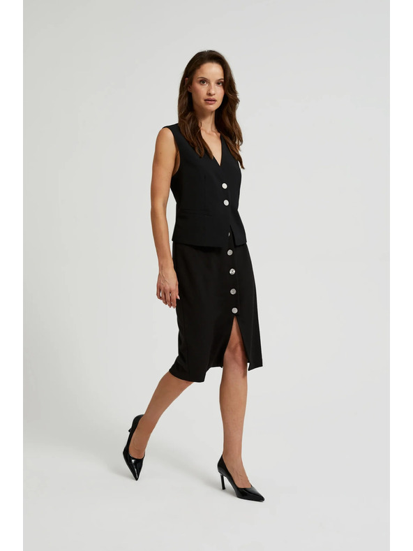 Moodo Ceruska szoknya díszgombokkal fekete Moodo