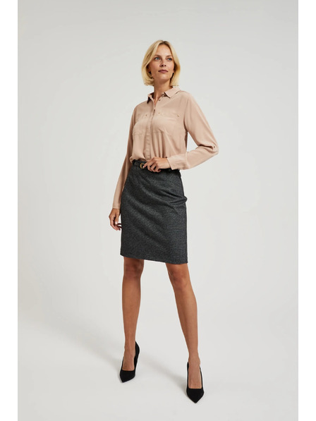 Moodo Térdig érő ceruza szoknya szürke Moodo