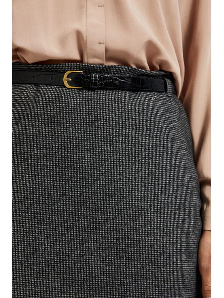 Moodo Térdig érő ceruza szoknya szürke Moodo