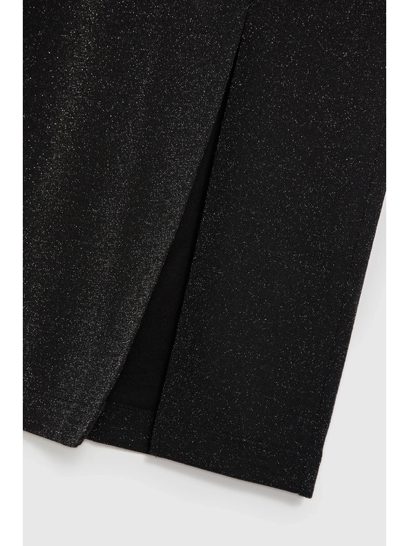 Moodo Midi szoknya hasítékkal fekete Moodo