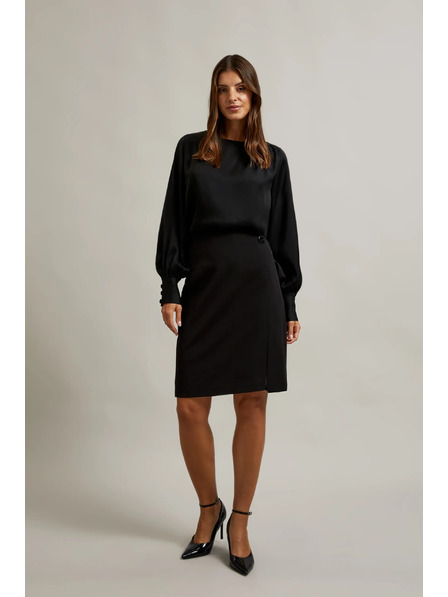 Moodo Ceruza szoknya díszgombbal fekete Moodo