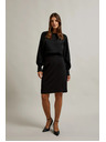 Moodo Ceruza szoknya díszgombbal fekete Moodo