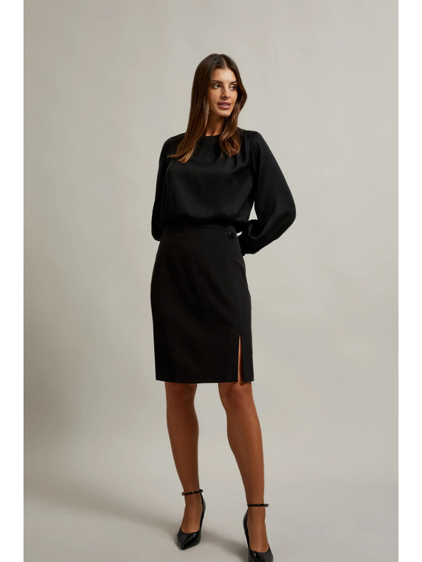 Moodo Ceruza szoknya díszgombbal fekete Moodo