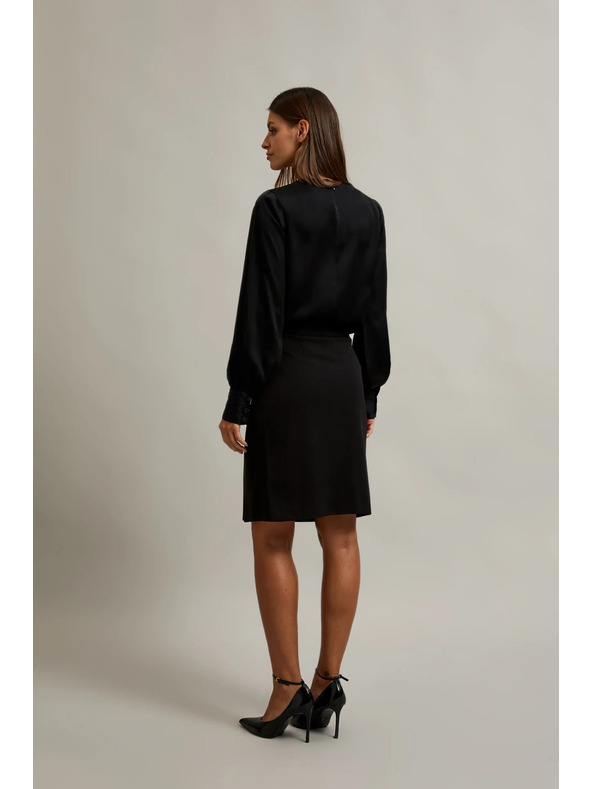 Moodo Ceruza szoknya díszgombbal fekete Moodo