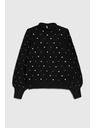 Moodo Fekete gyöngyös pulóver Moodo